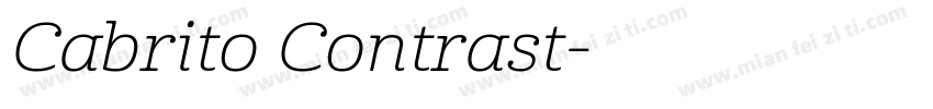 Cabrito Contrast字体转换